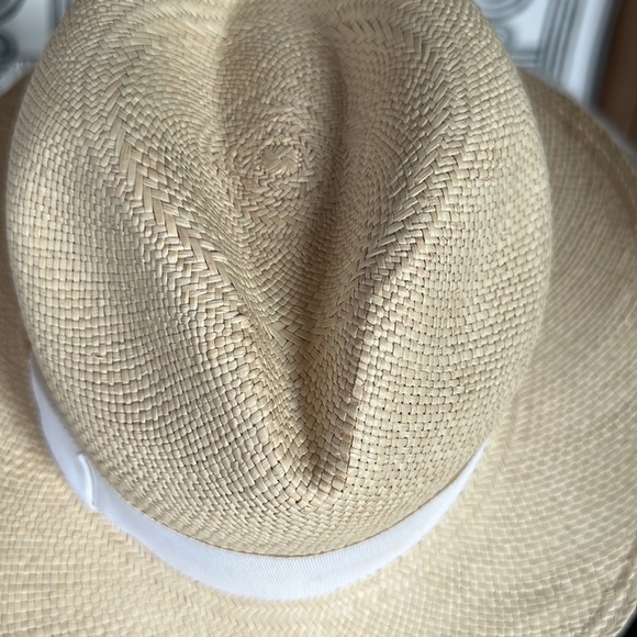 Tory Burch Accessories Tory Burch Classic Straw Fedora With Gold